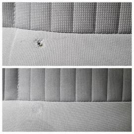 Avant / Après Réparation trou de cigarette et textiles